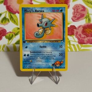 Pokemon Misty's Horsea 1st Edition Gym Heroes Vintage WOTC Card